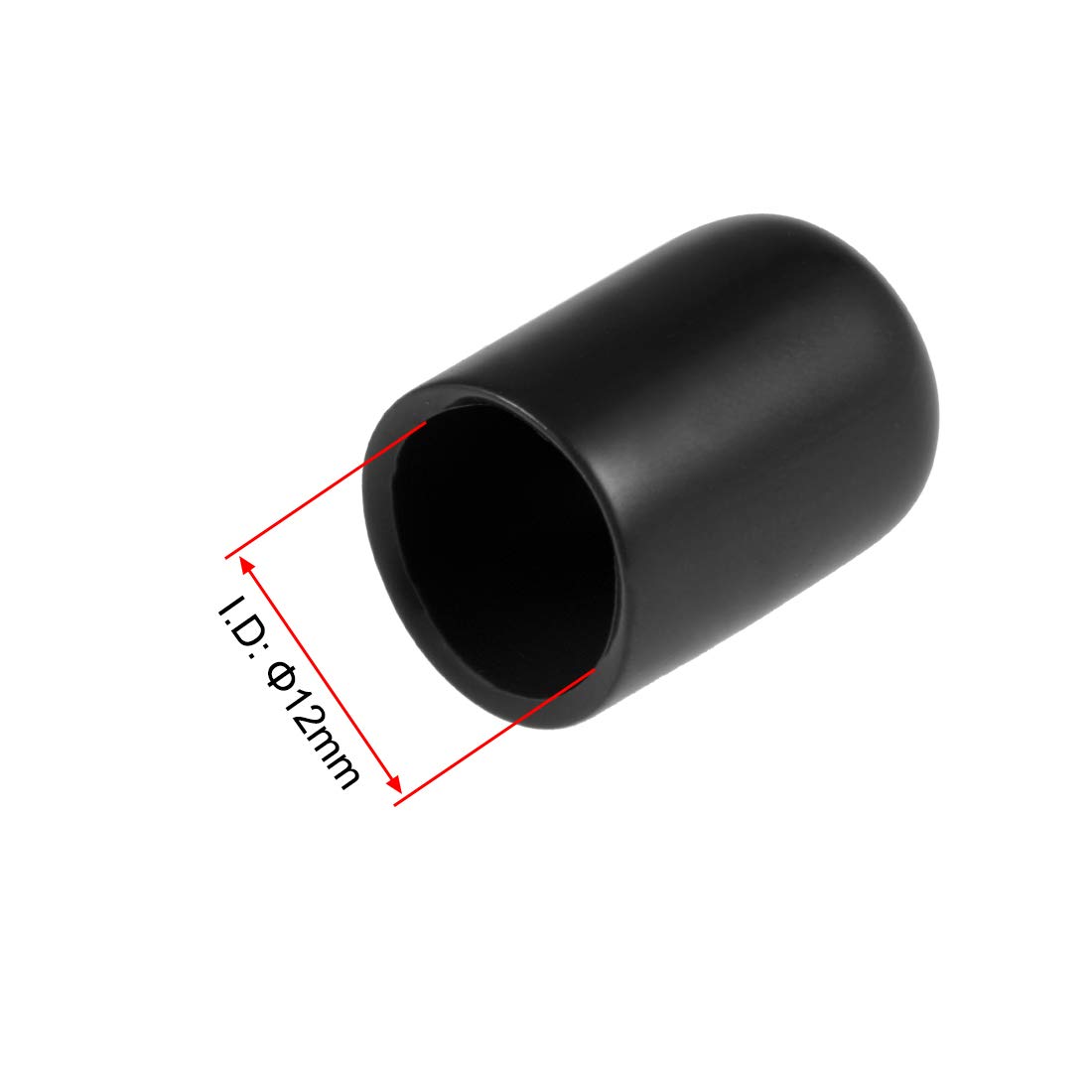 Uxcell 15pcs Rubber End Caps - 12mm (1/2 Inch) ID Clear Vinyl Caps, Screw Thread Protectors, Tube Covers - View #5