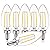 LUXRITE 4W Vintage Candelabra LED Bulbs Dimmable, 400 Lumens, 4000K Cool White, LED Chandelier Light Bulbs 40W Equivalent, Clear Glass, Filament LED Candle Bulb, UL Listed, E12 Base (6 Pack)