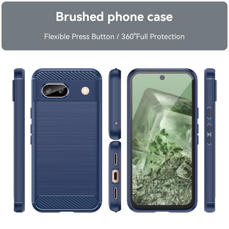 Image of Basic Case for Google Pixel 8A (Carbon Fibre Blue)