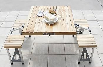 木製 ピクニックテーブル セット バーベキュー アウトドア用品 アウトドア Amazon.co.jp: 木製 ピクニックテーブル セット バーベキュー
