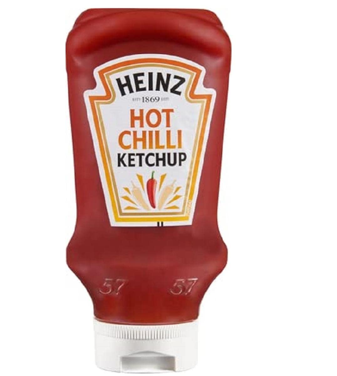 Heinz Hot Chili Ketchup mit Cayennepfeffer Kopfsteherflasche 500ml