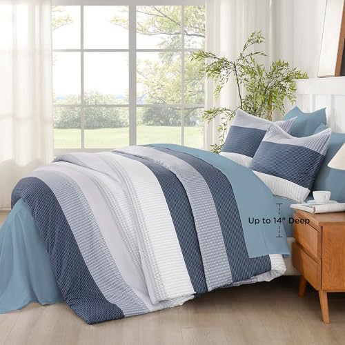 Andency Full Size Comforter Set, Mineral Blue, 7 Pieces by Andency - Used condition - Image 5