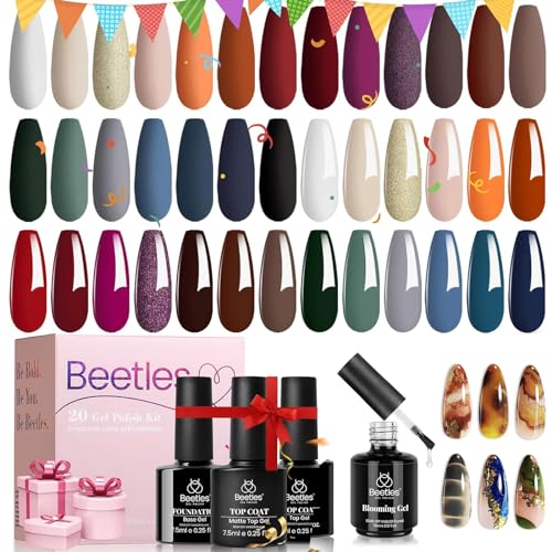 Kit de Esmaltes en Gel Beetles 20 Piezas Otoño Invierno miniatura 1