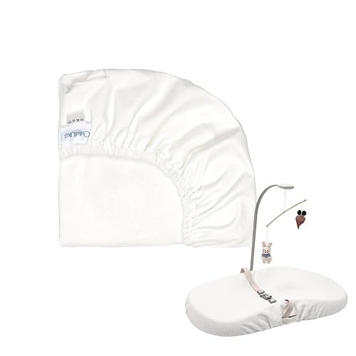 Paquete de 2 fundas impermeables para cambiador, sábanas suaves para cambiador de pañales de bebé, forro de almohadillas para cambiar de contorno,