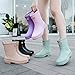 Nutropa Mid Calf Rain Boots for Women,Waterproof Garden Shoes Anti-Slip Rainboots,Outdoor Work Rain Shoes,200 Purple 7.5 Women