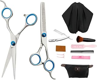 Ferramentas profissionais para cabeleireiros, 12 peças/conjunto de tesouras de corte de cabelo, conjunto de salão, tesoura portátil de cabeleireiro, tesoura de barbeiro de aço inoxidável para cabeleireiros em casa