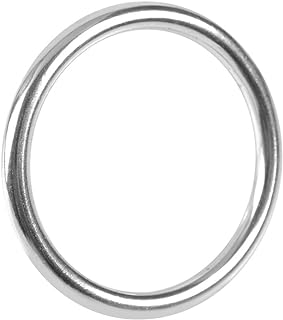 XINL Welded, Rust Resistance Welded O, High Polished Durable Non-rusting appearance Rock Climbing for Yoga Rings Diving Pets(06040, Wire diameter 6mm* inner diameter 40mm)