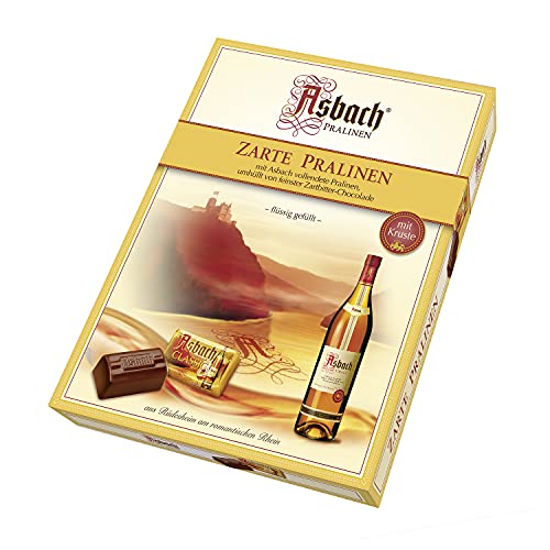 RCP Asbach Pralinen Zarte Fläschchen mit Kruste 1 x 310 g Zartbitter-Schokolade mit Asbach Füllung
