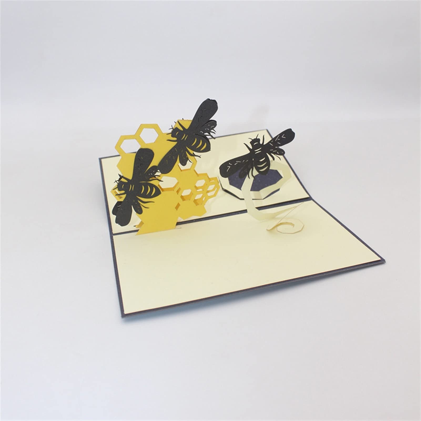 Kartki z życzeniami 3D ręcznie robione komiksowe lęgowe pszczoły papierowe zaproszenie kartki okolicznościowe z kopertą Dzień Dziecka urodziny przyjęcie kreatywny prezent pokaż swoją szczerość karty podarunkowe (rozmiar: 6 szt.)