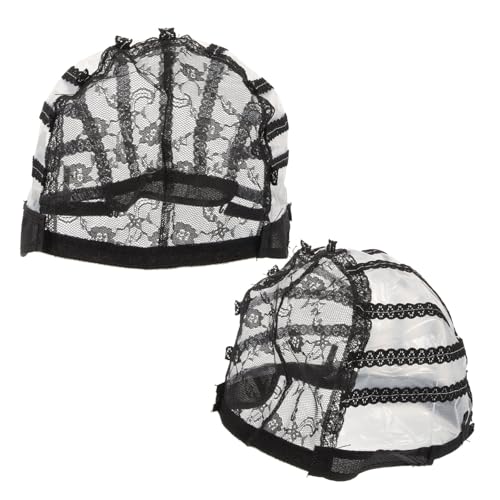 FRCOLOR 2Pcs Lightweight Stretchy Wig Cap for Women Breathable Mesh Hairdressing Salon Hat Comfortable Lace Wig Net for Long Hair Styling and Wig Making