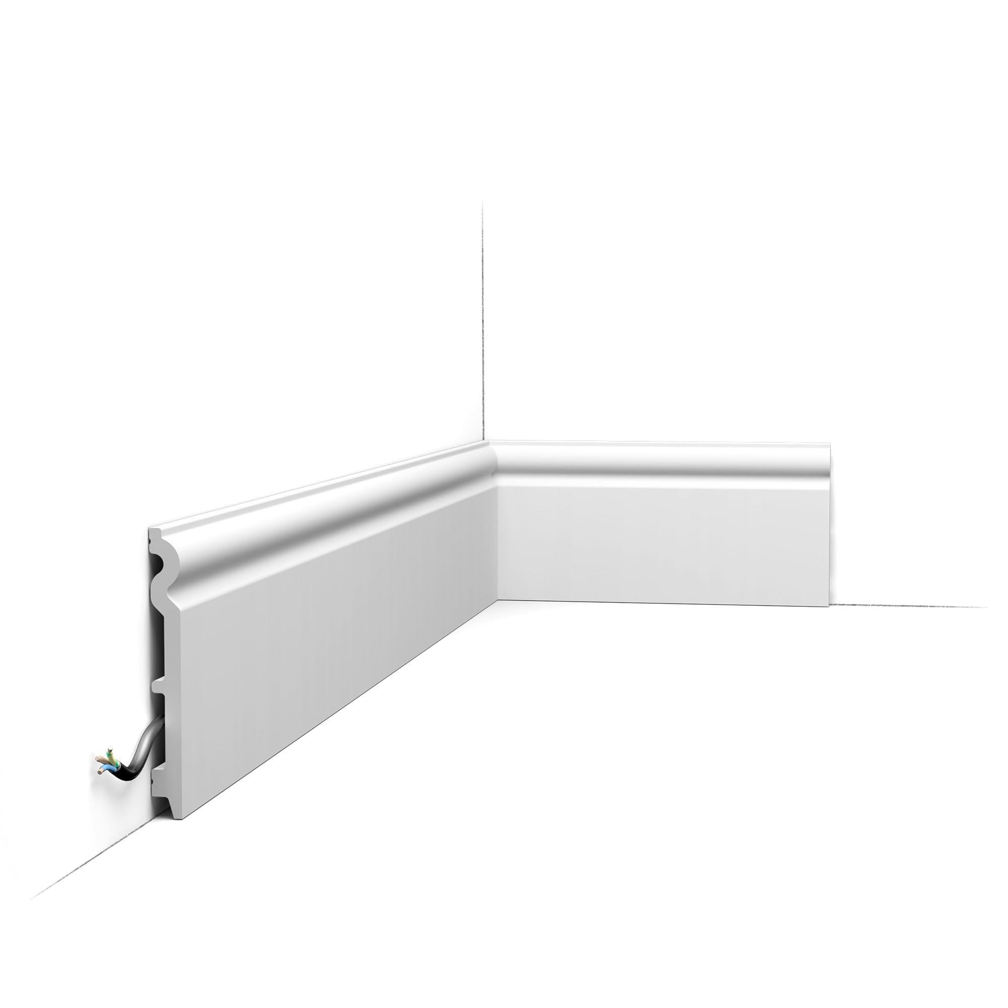 Orac Decor5-3/8in H x 78in Long (3 Pack) SX138 Baseboard Moulding, White