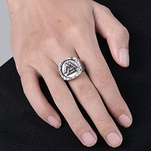 Jude Jewelers Stainless Steel Retro Vintage Nordic Vikings Valknut Pirate Compass Scandinavian Biker Ring2