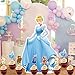 Cnderela Cupcake Topper – Princess Theme Birthday Party Decoration Supplies for Girls – Glitter Fairy Tale Cupcake Decoration – Magical Princess Cupcake Topper for Birthday and Celebration