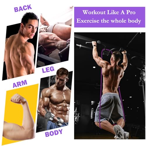 Image of 8 Pcs Resistance Bands Pull up Bands Pull up Assistance Bands Exercise Workout Bands for Working Out Muscle Training Physical Therapy Muscle Training Men and Women