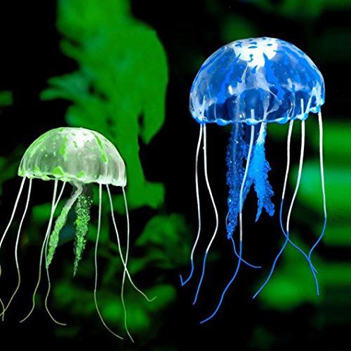 Amazon.co.jp: AL アクアリウム 2ピース 人工 クラゲ 水族館 水槽