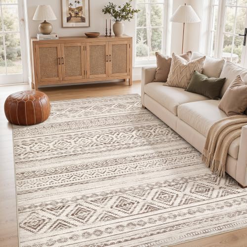cotiled Boho 5x7 Area Rugs for Living Room: Soft Moroccan Washable Rug