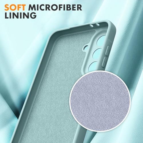 Image of DIZORO Microfiber Candy Cover for Samsung Galaxy M36 5G Full Camera Protection Premium Liquid Silicon Back Case Flexible Bumper Case for Samsung Galaxy m36 5G (Mint)