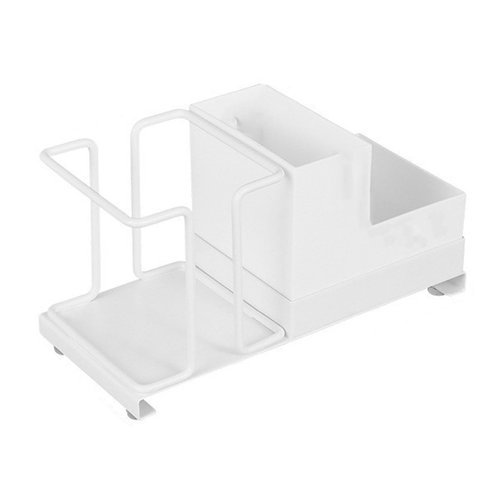 APGLSXY Compact Metal Countertop for Coffee, Teas, Sugar Packets – Multi Compartment Drink Storage Box with Cup Holder Multi Compartment Kitchen Organiser