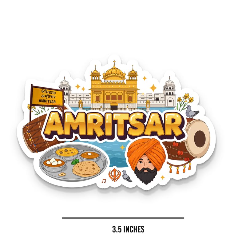 Image of Amritsar Fridge Magnets, Glossy Finish, Stylish Magnet for Fridge, Wardrobe & Metal Surfaces