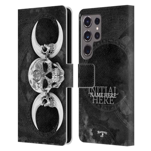 Coque Samsung S24 Ultra Alchemy Gothic en cuir personnalisable lune noire