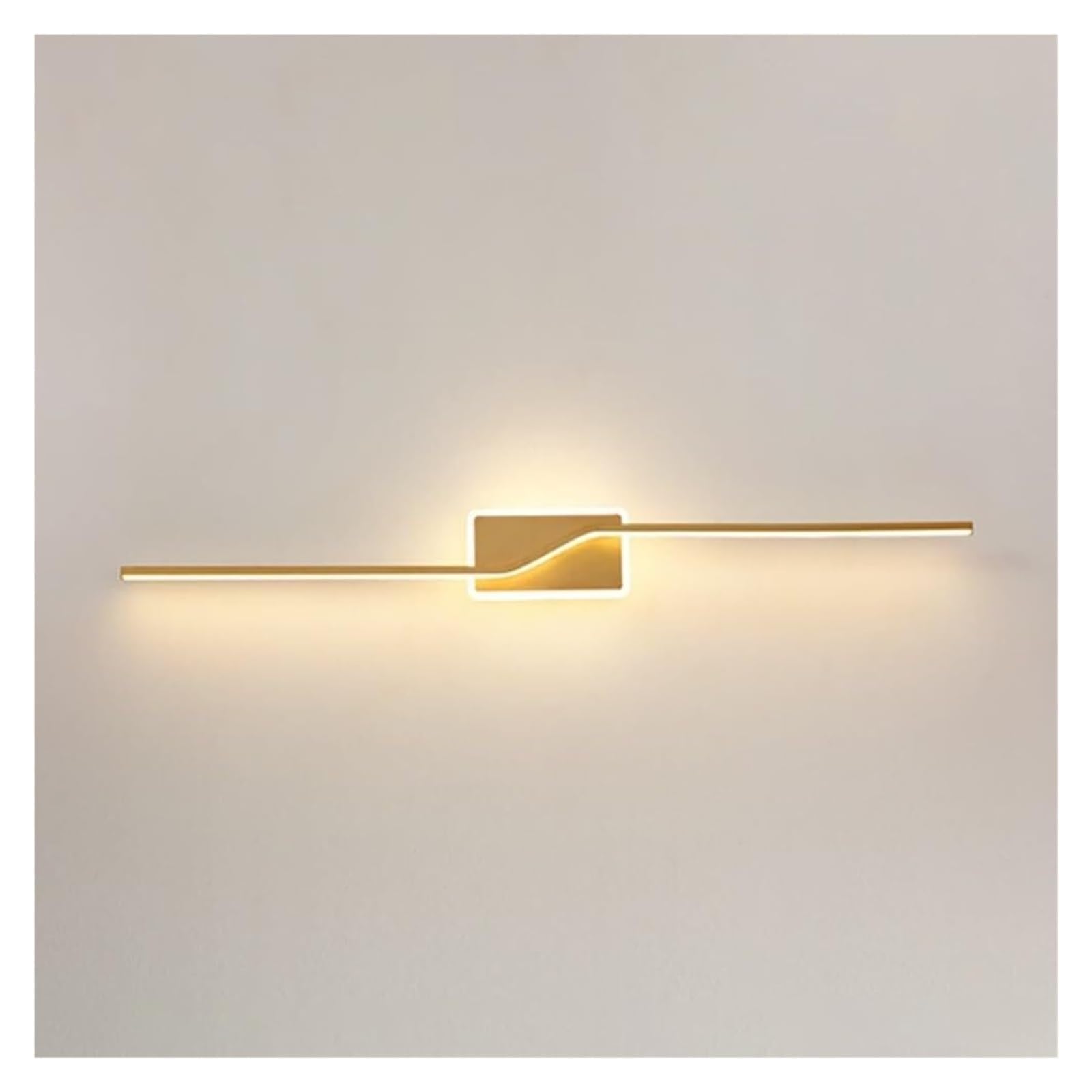 VDOQTLJT Minimalist Linear LED Wall Light Gold Vanity Lamp Long Strip Lighting Sconce Indoor Lantern Lamps sconces(3000K,40cm)