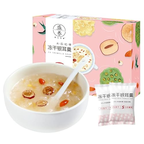 即食???耳羹 ?耳粥 白キクラゲのスープ 多口味?干免煮冲泡即食代餐粥 中華食材 ??早餐 ?腹 ?干?耳? 中華料理 中華だし 甜品 銀耳湯 白木耳 即泡即食 ???耳? 冰糖雪梨?耳羹 紫薯粥 白干しの菌キノコの白カリフラワーキ乾 食用キノコ シロキ