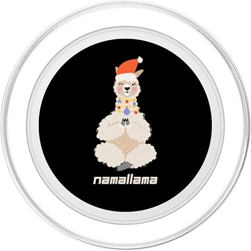 Vista 8 de Navidad Llama Yoga Poses Nama Llama Yogi PopSockets Estándar PopGrip