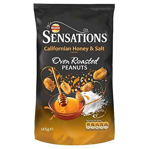 Walkers Sensations Californian Honey & Salt Peanuts (145g) 歩行感覚カリフォルニア蜂蜜と塩ピーナッツ( 145グラム)