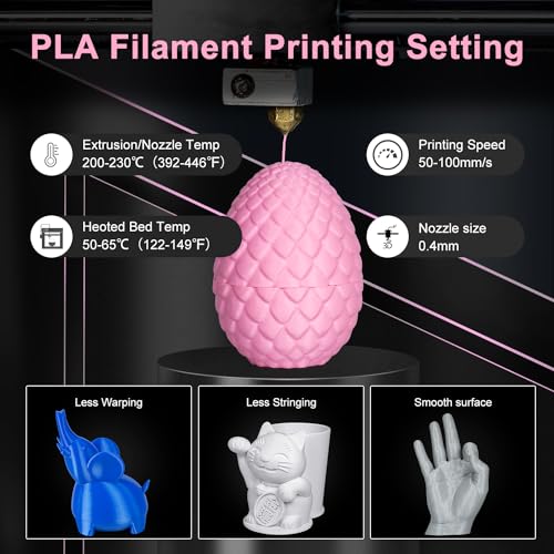 Image of Kretrum Pink PLA 3D Printing Filament 1.75mm 1KG 2.2LBS Cardboard Spool 1.75mm PLA 3D Printer Filament Refills Suitable for Most FDM 3D Printer fits Bambu Creality FlashForge Anycubic ELEGOO etc. Pink