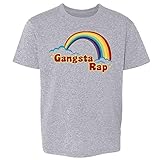 Pop Threads Gangsta Rap Retro Rainbow Funny Music Baby Toddler Kids Girl Boy T-Shirt Sport Grey 2T