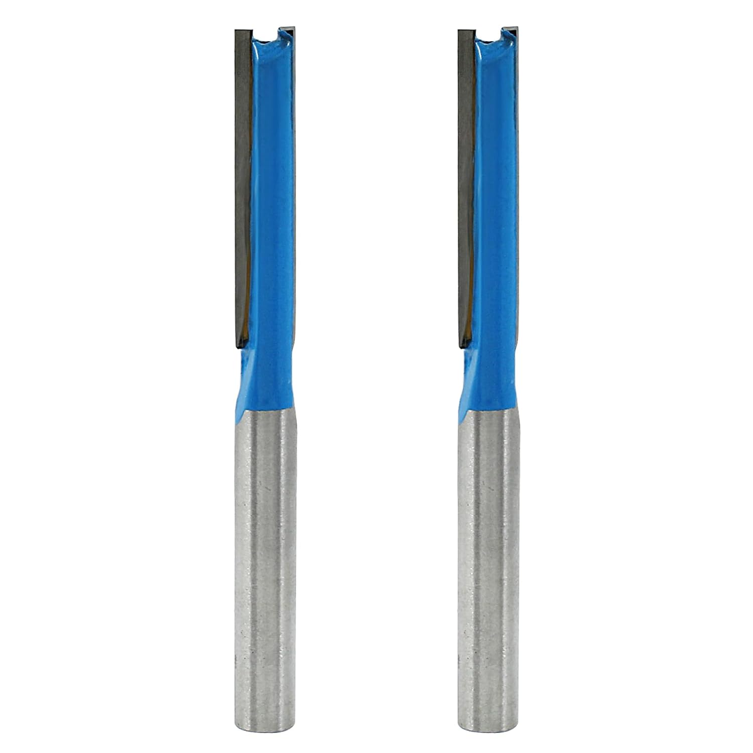 LDEXIN 2 Pcs Straight Cut Router Bit 1/4" Dia. 2Flute Straight Router