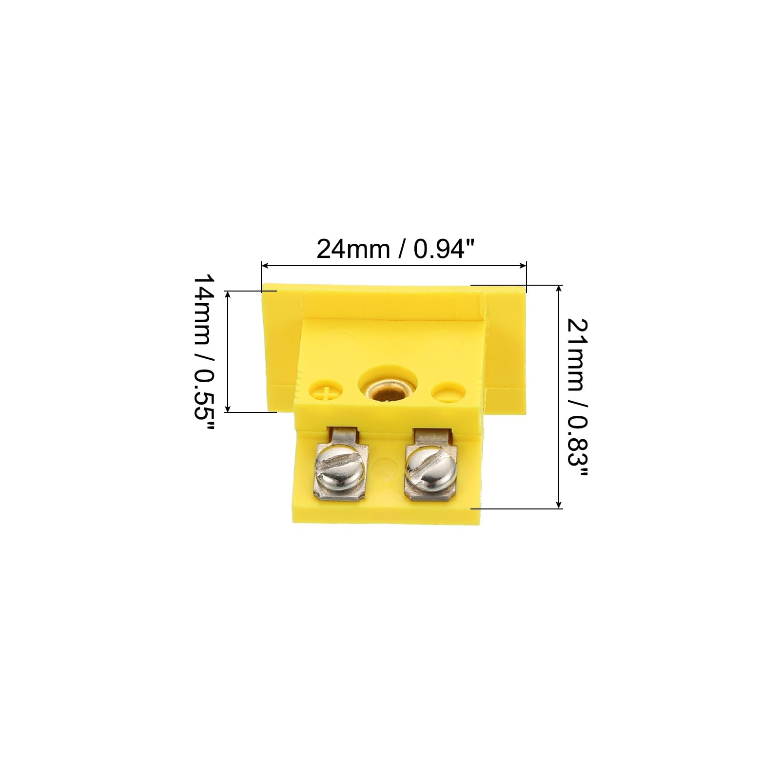 sourcing map Lot de 10 mini prises femelles pour thermocouple à montage sur panneau - Haute température - 220 °C - Pour thermocouple - Connecteurs mâles - Jaune