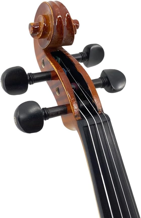 Vetimobato Handmade 4/4 Full Size Violin Set - Linden Plywood Body Maple Neck Solid Wood Fittings Complete Kit with Case Bow Shoulder Rest Strings for Beginners to Intermediate Players (4/4)