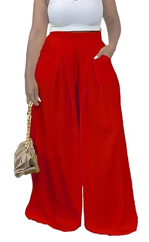 Women's Wide Leg Long Palazzo Pants High Waist Loose Fit