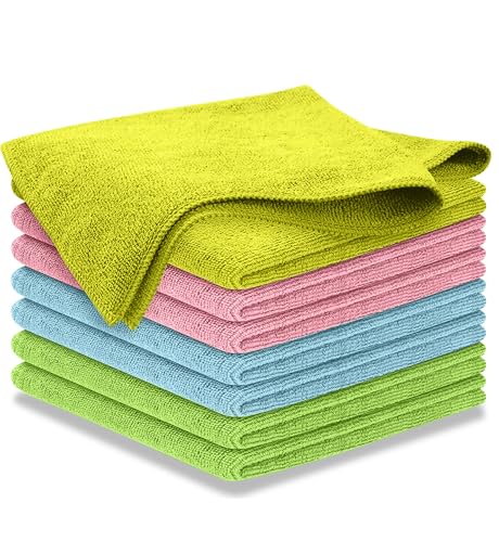 Image of USANOOKS Premium 300GSM Microfiber Cleaning Cloth - 12.5 inchx12.5 inch High Performance - 1200 Washes, Ultra Absorbent Microfiber Towels for Cars Undercarriage, Rims & Engine Bay Cleaning - Microfiber Cloth