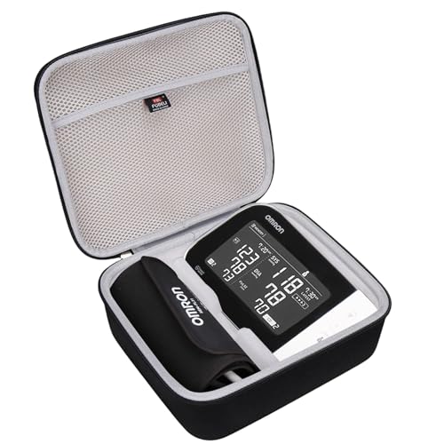 FBLFOBELI Hard Storage Case Compatible with OMRON Platinum BP5450/10 Series BP7450/Gold BP5350/7 Series BP7350 Blood Pressure Monitor with Upper Arm Cuff, Case Only (Black)