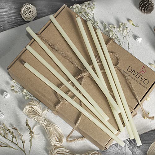 Velas de cera blanca eclesiásticas de 29,5 cm sin goteo, pack de 100 3