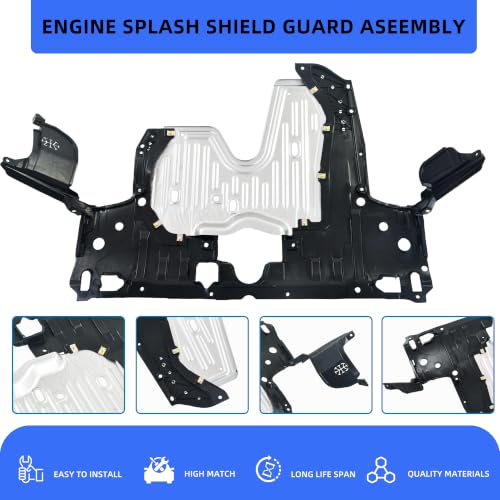 Front Under Engine Cover Splash Shield Lower Guard Replacement for 2014-2017 Honda Accord 2.0L/2.4L/3.5L - Replaces 74110-T2F-A01, Plastic & Steel Composite by JISKAIAI - Used condition - Image 4