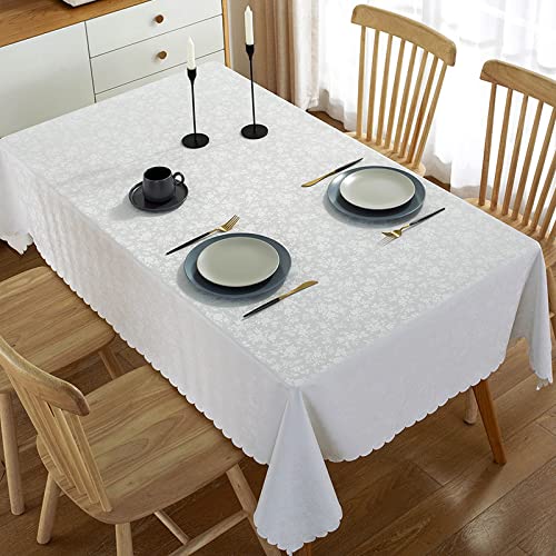 Nappe imperméable blanche 120 x 170 cm en polyuréthane anti-tache pour table de mariage - 2
