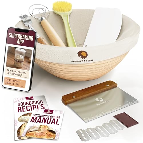 Superbaking Banneton Bread Proofing Basket, Sourdough Bread Baking...