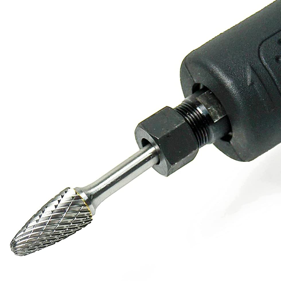 Fresa rotativa de carburo de tungsteno con punta cónica y corte doble miniatura 3