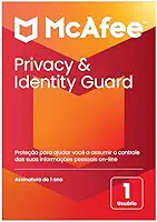 McAfee Privacy & Identity Guard| 1 Dispositivo | Monitoramento de identidade e proteção de dados pessoais | Privacidade em redes sociais | Cartão-chave