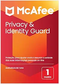 McAfee Privacy & Identity Guard| 1 Dispositivo | Monitoramento de identidade e proteção de dados pessoais | Privacidade em redes sociais | Cartão-chave