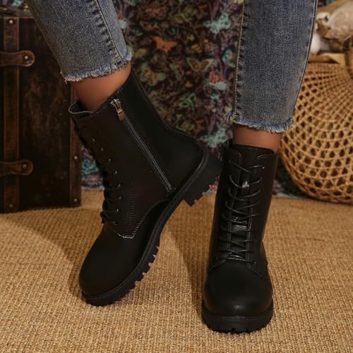 Bottines décontractées à lacets style urbain pour sorties citadines