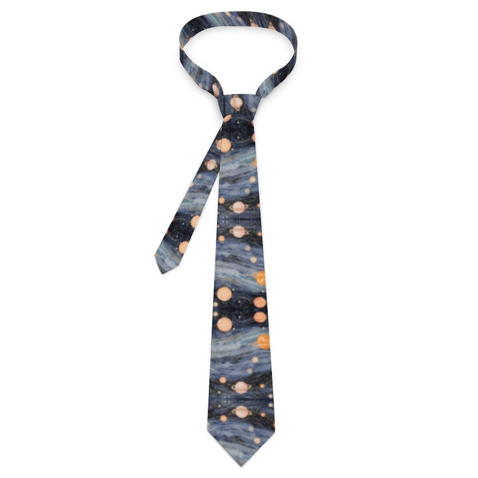 Hjkbcv Men's Style Space Themed Art Tie Classic Jacquard Neck Ties Plaid Checkered Tie Neckties Handkerchief Business Tie For Wedding Party, One Size