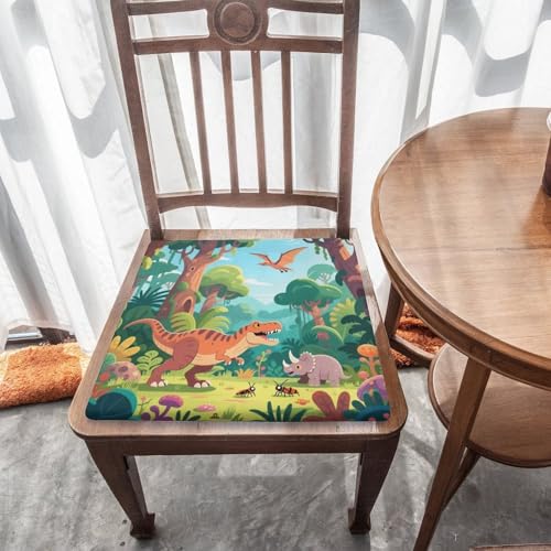 Cojín de asiento para silla de exterior mullido lavable 6
