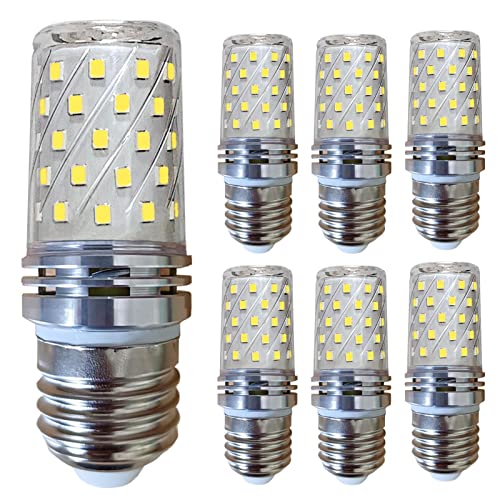 LIENNGKE 6 Pack E26 6000K LED Light Bulbs 60w Halogen Equivalent Daylight White Dimmable 6w 600Lm AC 110V 120V 130V Medium Screw Base T10 Corn Bulb