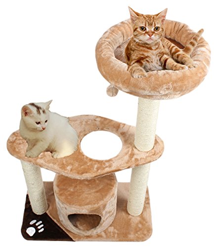 Tamia-Home TM114037 - Rascador para Gatos (3 Niveles), Color Beige