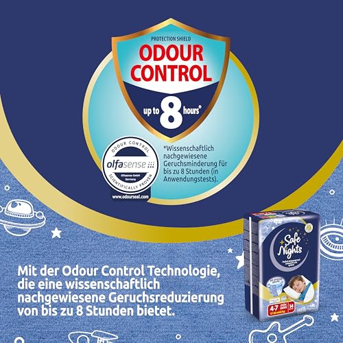Babylino Safe Nights Boy, Höschen für die Nacht, für Kinder von 4-7 Jahren (17-30 kg), 14 Stück