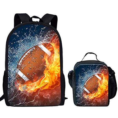 Hugs Idea: Mochila para niños  diseño de fútbol Multicolor Rugby Football 1 Medium